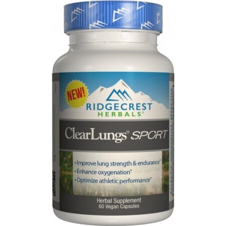 Комплекс для поддержки легких Спорт Clear Lungs RidgeCrest Herbals 60 гелевых капсул	