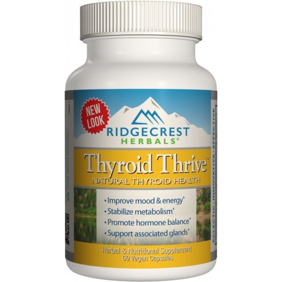 Комплекс для підтримки щитовидної залози Thyroid Thrive RidgeCrest Herbals 60 гелевих капсул: ціни та характеристики