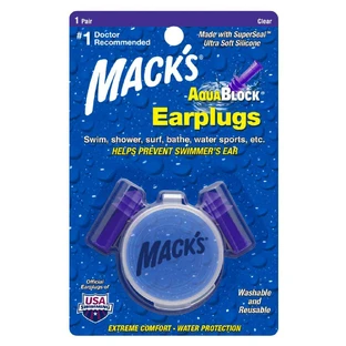 Беруши Mack's Soft Flanged Ear AquaBlock из силикона 1 пара, фиолетовые