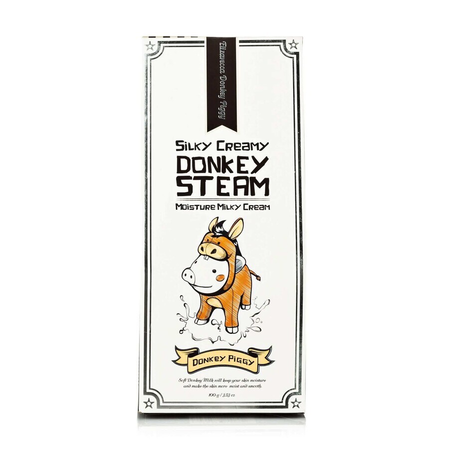 Крем для лица увлажняющий Elizavecca Silky Creamy Donkey Steam Moisture Milky Cream паровой, на основе ослиного молока, 100 г: цены и характеристики