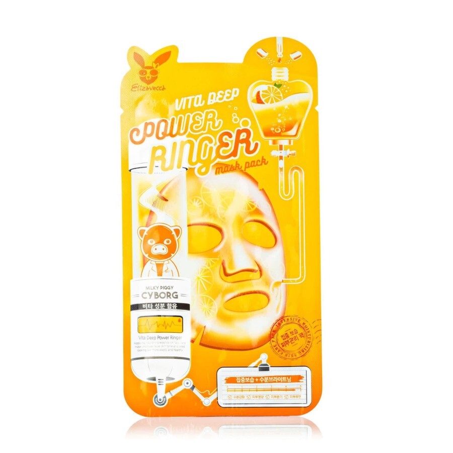 Тканинна маска для обличчя Elizavecca Vita Deep Power Reinger Mask Pack поживна, 23 мл: ціни та характеристики
