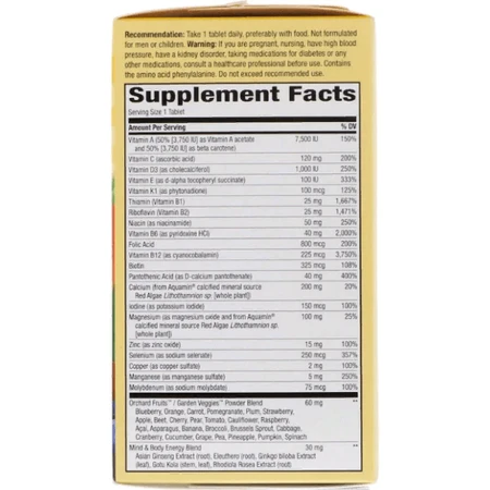 Мультивітаміни для жінок Alive! Once Daily Women's 50+ Multi-Vitamin Nature's Way 60 таблеток: ціни та характеристики