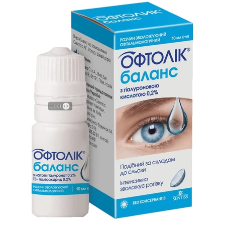 Офтолик Баланс капли глазные по 10 мл во флак.: цены и характеристики