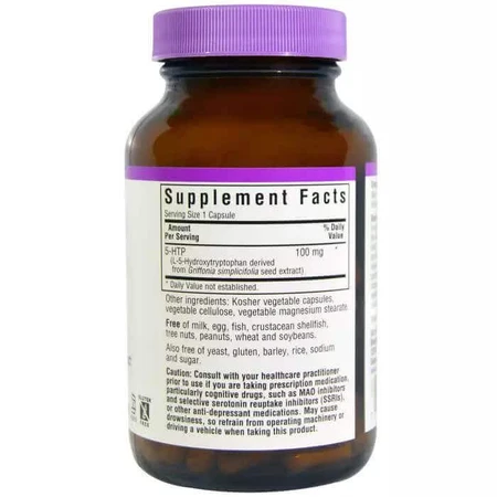 5-HTP (Гідрокситриптофан) 100мг Bluebonnet Nutrition 120 капсул: ціни та характеристики