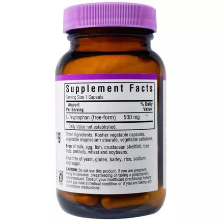 L-Триптофан 500 мг Bluebonnet Nutrition 30 капсул: цены и характеристики
