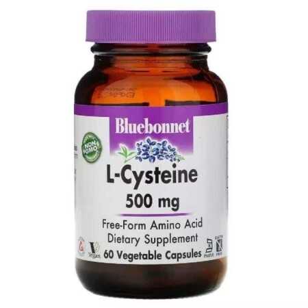 L-Цистеин 500 мг L-Cystein Bluebonnet Nutrition 60 вегетарианских капсул
