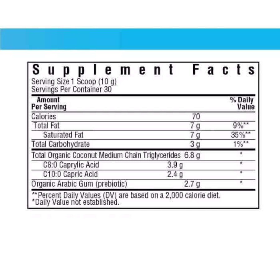 MCT Органический порошок из кокосового ореха Bluebonnet Nutrition 300 гр: цены и характеристики