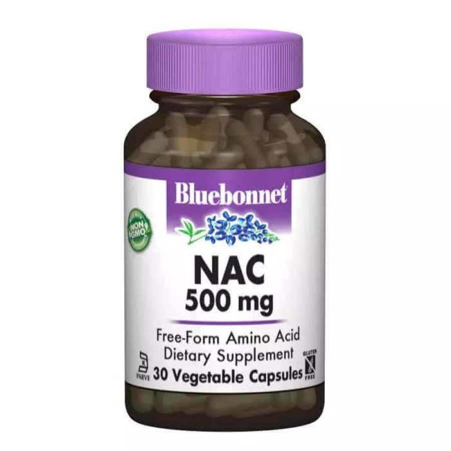 NAC (N-Ацетил-L-Цистеїн) 500 мг Bluebonnet Nutrition 30 гелевих капсул: ціни та характеристики