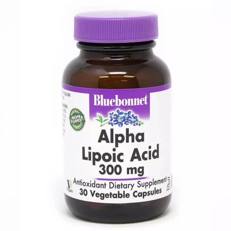 Альфа-Ліпоєва Кислота 300 мг Bluebonnet Nutrition 30 рослинних капсул: ціни та характеристики