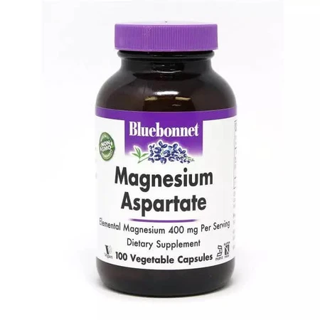 Аспартат Магнію 400 мг Magnesium Aspartate Bluebonnet Nutrition 100 вегетаріанських капсул: ціни та характеристики