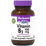 Вітамін B2 100 мг Vitamin B2 Bluebonnet Nutrition 100 вегетаріанських капсул