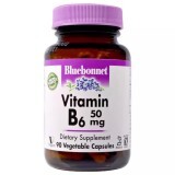 Вітамін B6 50 мг Vitamin B6 Bluebonnet Nutrition 90 вегетаріанських капсул