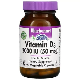 Витамин D3 2000 МЕ Vitamin D3 Bluebonnet Nutrition 90 вегетарианских капсул