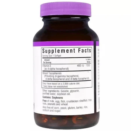 Витамин E 400 МЕ Vitamin E Bluebonnet Nutrition 100 желатиновых капсул: цены и характеристики