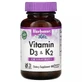 Витамины D3 и K2 Vitamins D3 & K2 Bluebonnet Nutrition 60 вегетарианских капсул