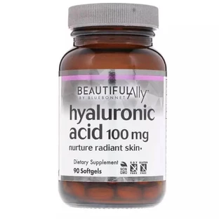 Гиалуроновая кислота 100 мг Beautiful Ally Bluebonnet Nutrition 90 желатиновых капсул