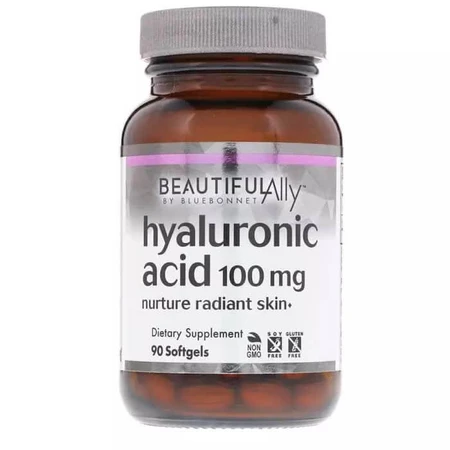 Гиалуроновая кислота 100 мг Beautiful Ally Bluebonnet Nutrition 90 желатиновых капсул: цены и характеристики