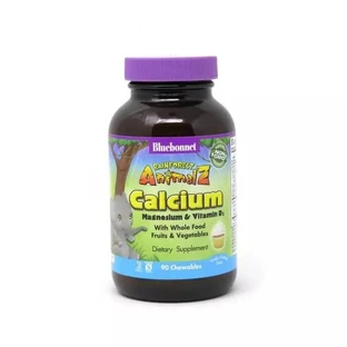 Кальций магний & витамин D3 для детей Rainforest Animalz Bluebonnet Nutrition Вкус Ванили 90 жевательных конфет