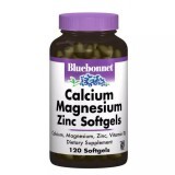 Кальций магний + цинк Bluebonnet Nutrition 120 желатиновых капсул