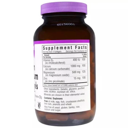 Кальцій магній + цинк Bluebonnet Nutrition 120 желатинових капсул: ціни та характеристики