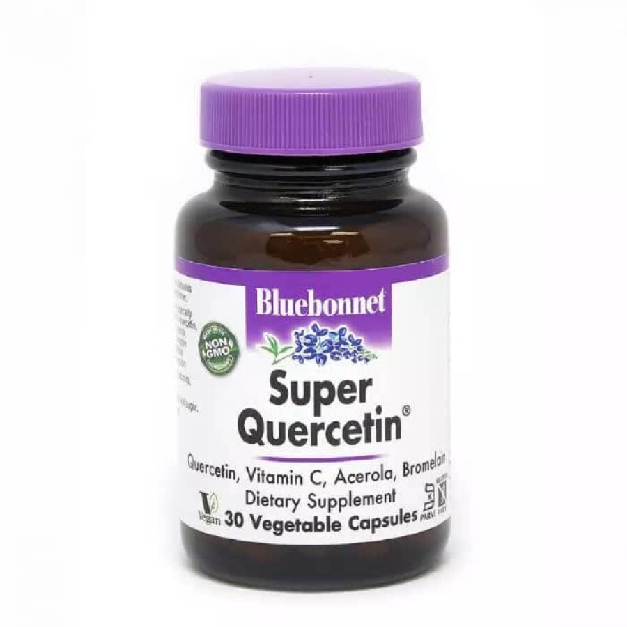 Кверцетин Super Quercetin Bluebonnet Nutrition 30 вегетарианских капсул: цены и характеристики