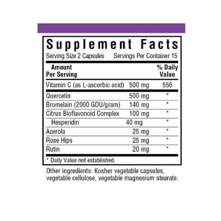 Кверцетин Super Quercetin Bluebonnet Nutrition 30 вегетарианских капсул: цены и характеристики