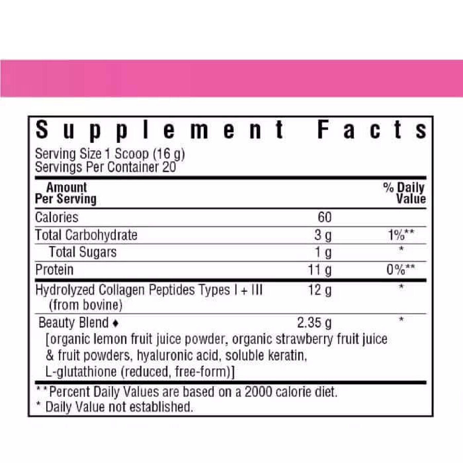 Колаген 1 і 3 типу смак полуниці і лимона Collagen Refreshers BEAUTY Type I & III Bluebonnet Nutrition порошок 320 г: ціни та характеристики