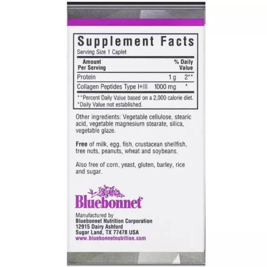 Коллаген 1000 мг Beautiful Ally Collagen Type I + III Bluebonnet Nutrition 90 капсул: цены и характеристики