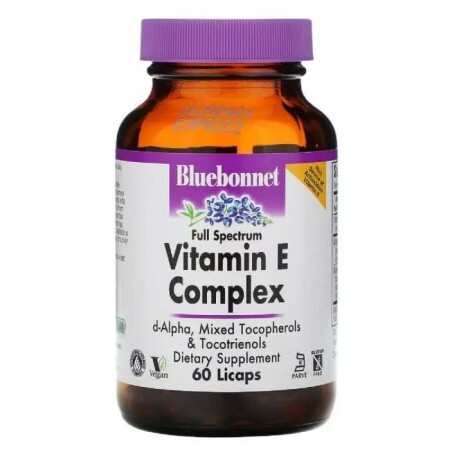 Комплекс Витамина E Vitamin E Complex Bluebonnet Nutrition 60 капсул