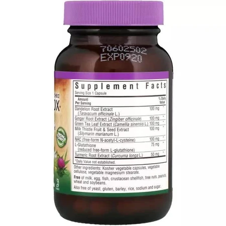 Комплекс для детоксикації печінки Liver Detox Targeted Choice Bluebonnet Nutrition 30 рослинних капсул: ціни та характеристики