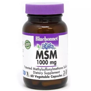 МСМ 1000 мг MSM Bluebonnet Nutrition 60 вегетаріанських капсул
