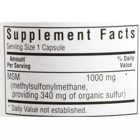МСМ 1000 мг MSM Bluebonnet Nutrition 60 вегетаріанських капсул: ціни та характеристики
