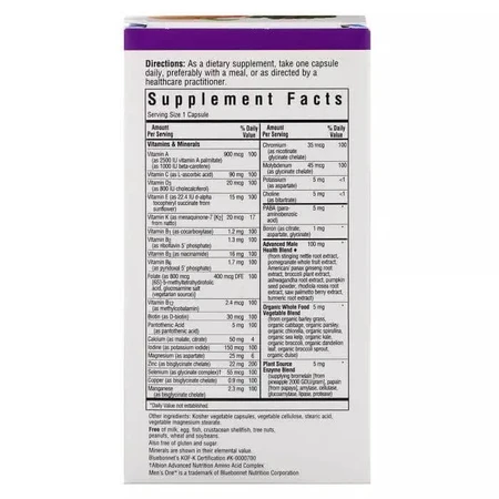 Мужские мультивитамины Men's One Bluebonnet Nutrition 30 растительных капсул: цены и характеристики