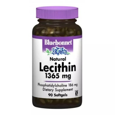 Натуральний лецитин 1365 мг Bluebonnet Nutrition 90 желатинових капсул
