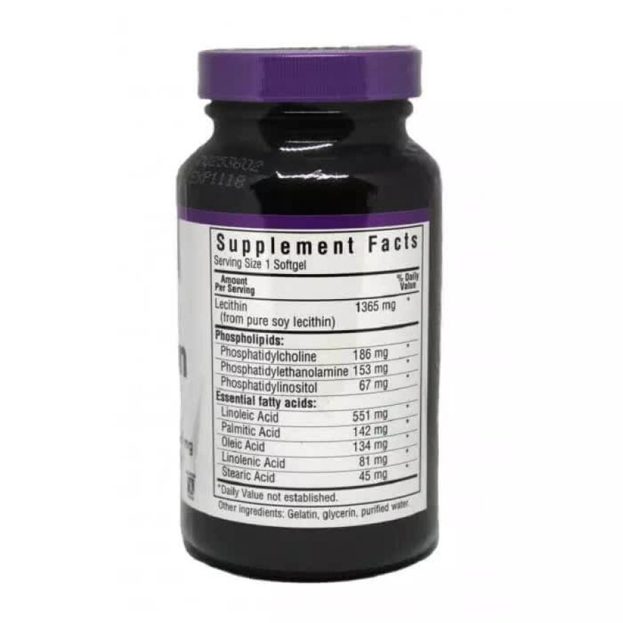 Натуральний лецитин 1365 мг Bluebonnet Nutrition 90 желатинових капсул: ціни та характеристики