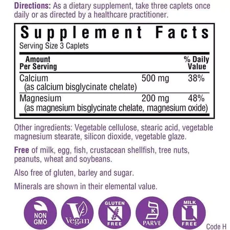 Хелатний кальцій і магній Chelated Calcium Magnesium Bluebonnet Nutrition 60 таблеток: ціни та характеристики
