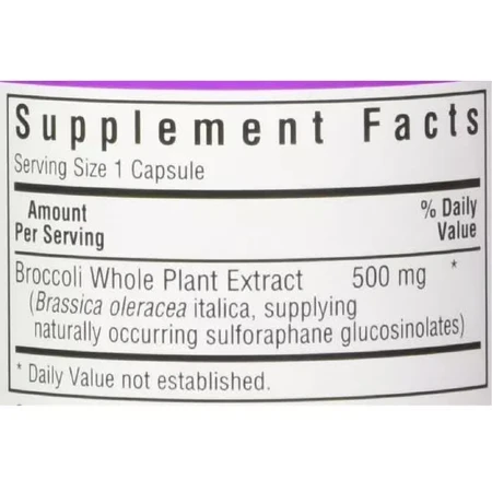 Экстракт брокколи 500 мг Broccoli Active Bluebonnet Nutrition 60 вегетарианских капсул: цены и характеристики