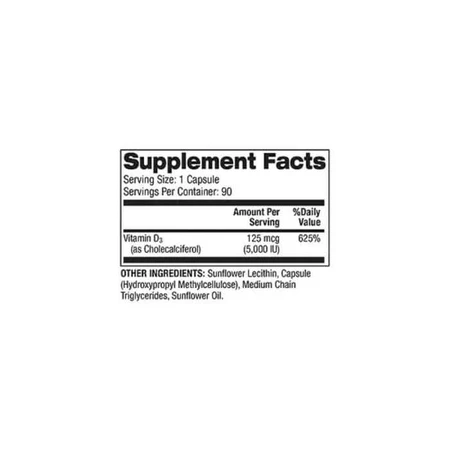 Вітамін D3 Ліпосомальний 5000 МО Liposomal Vitamin D3 Dr. Mercola 90 капсул: ціни та характеристики