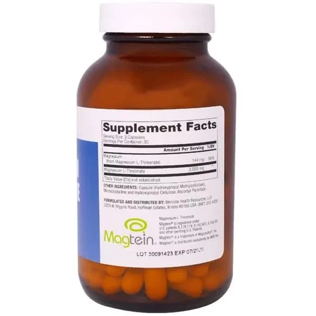Магній L-Треонат Magnesium L-Threonate Dr. Mercola 90 капсул: ціни та характеристики