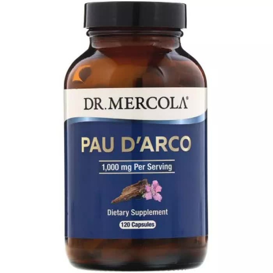 По Д'Арко 1000 мг Pau D'Arco Dr. Mercola 120 капсул: ціни та характеристики
