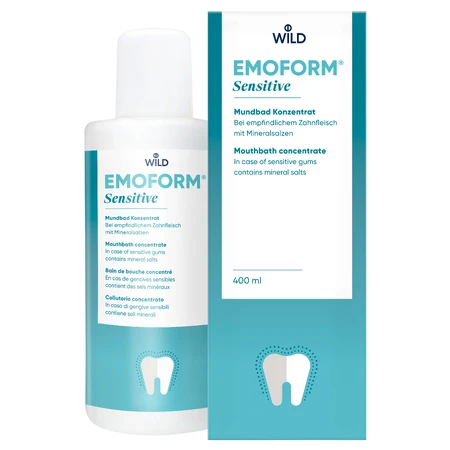 Ополіскувач для порожнини рота Dr. Wild Emoform Для чутливих зубів з мінеральними солями і фторидом 400 мл: ціни та характеристики
