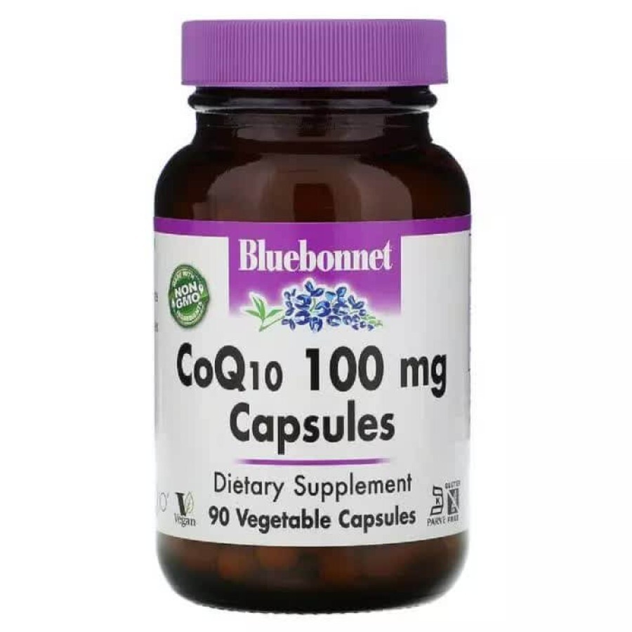 Коэнзим Q10 Bluebonnet Nutrition 100 мг, 90 вегетарианских капсул: цены и характеристики