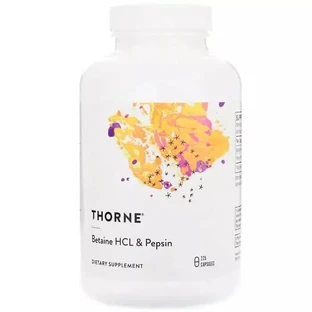 Бетаїн HCL і Пепсин Thorne Research, 225 капсул