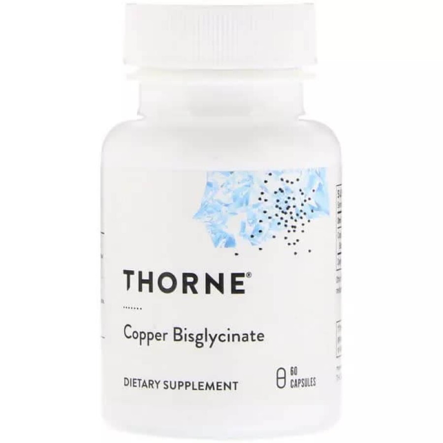 Мідь Thorne Research Copper Bisglycinate 60 капсул: ціни та характеристики