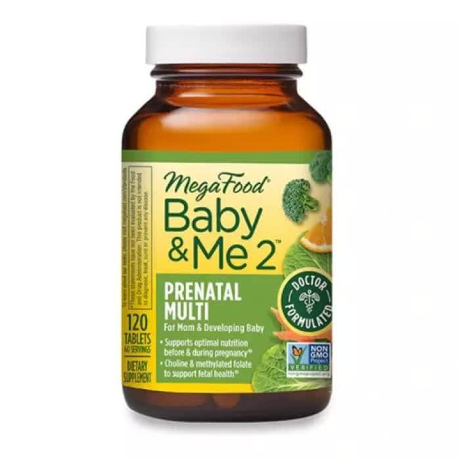 Вітаміни для вагітних MegaFood Baby & Me 2 120 таблеток: ціни та характеристики