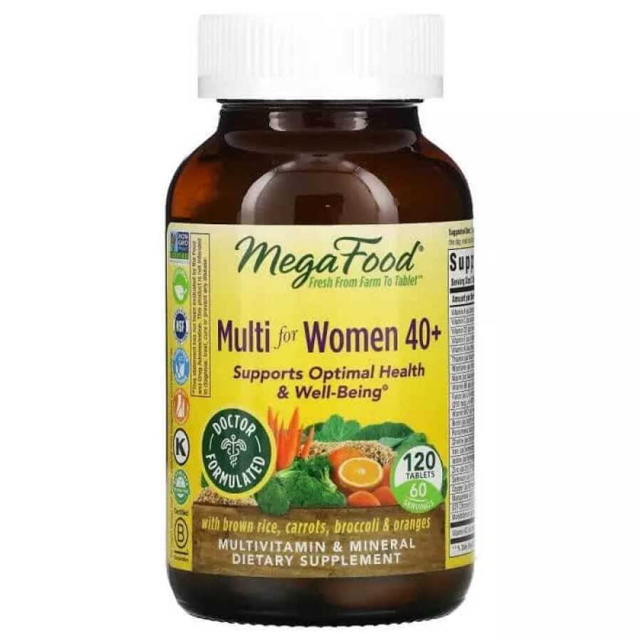 Мультивітаміни MegaFood для жінок 40+ 120 таблеток: ціни та характеристики