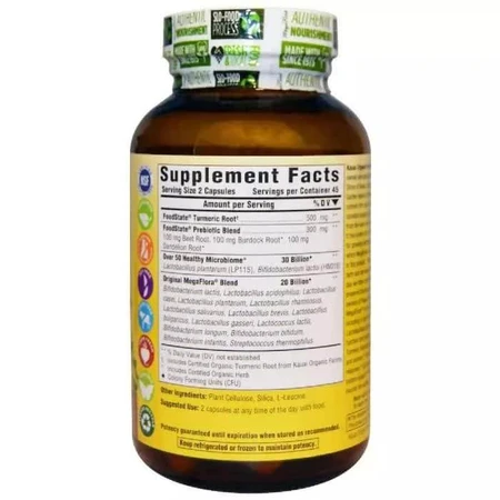 Пробиотики MegaFood MegaFlora for Over 50 Probiotic with Turmeric 90 капсул: цены и характеристики