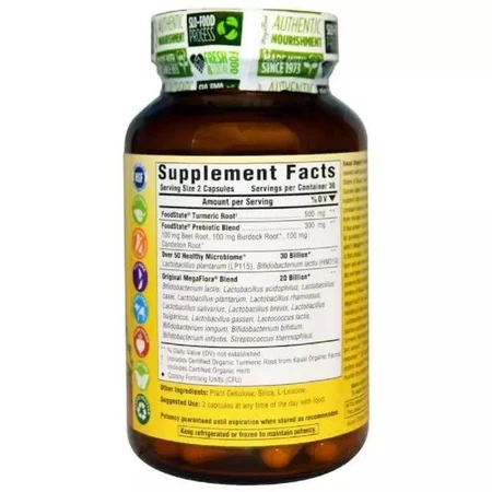 Пробіотики MegaFood MegaFlora Probiotic with Turmeric 60 капсул: ціни та характеристики