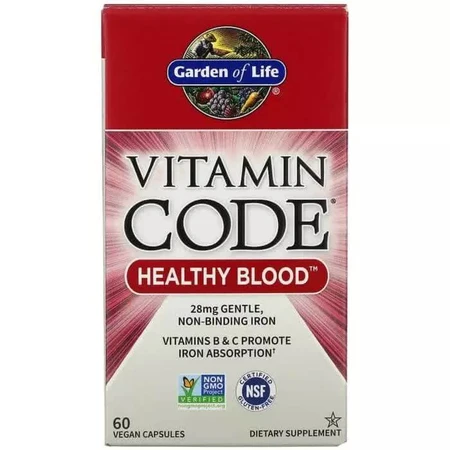 Комплекс для здоров'я крові Garden of Life Healthy Blood 60 веганських капсул: ціни та характеристики