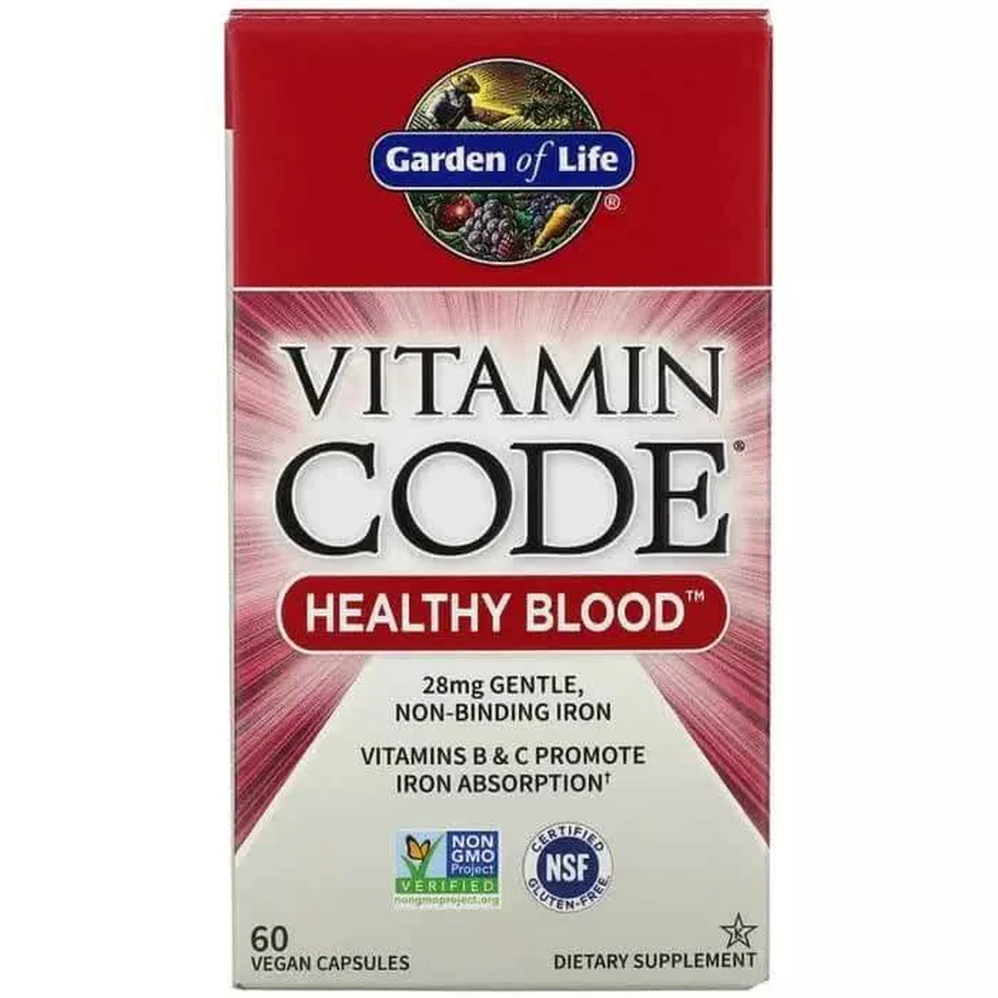 Комплекс для здоров'я крові Garden of Life Healthy Blood 60 веганських капсул: ціни та характеристики